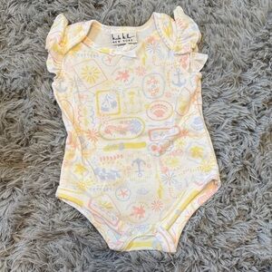 Nicole Miller Pastel Patterned Bodysuit
